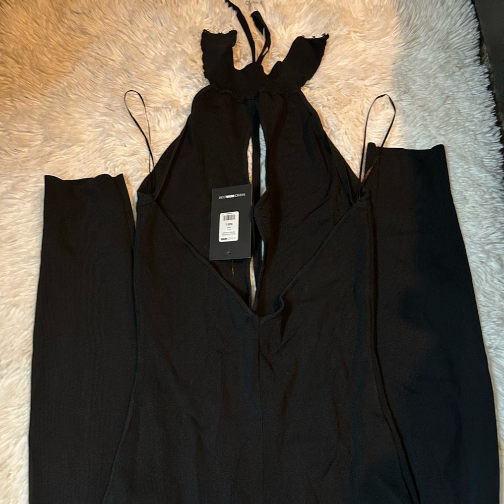 Black long cutout jumpsuit